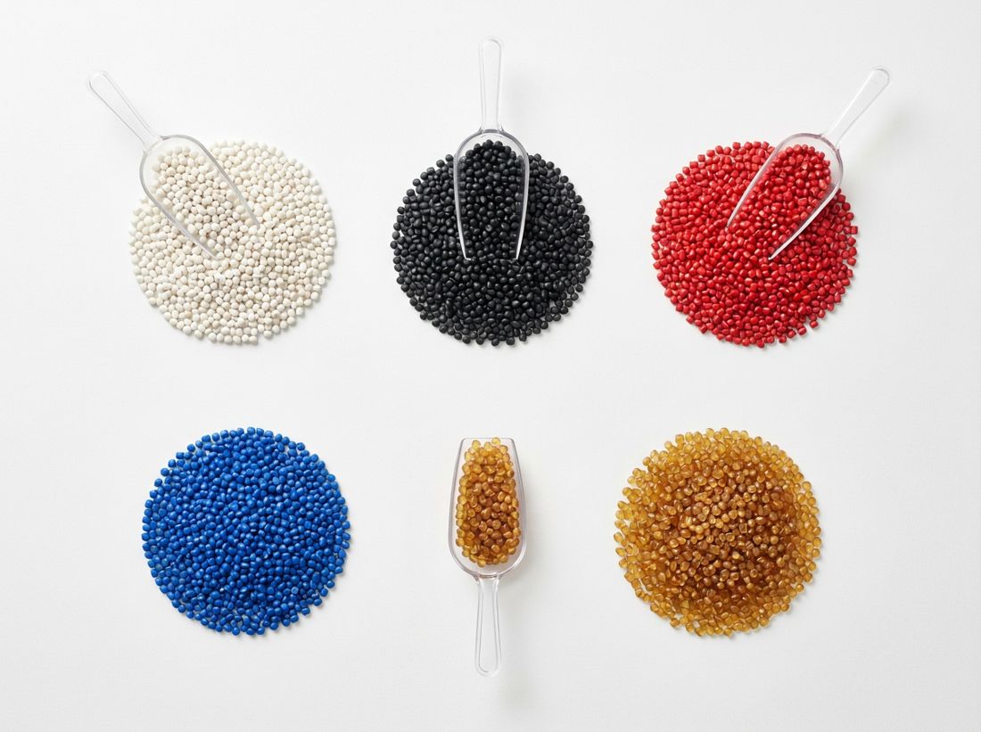 Plastic resin pellets in multiple colors and grades